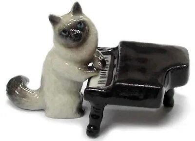 ➸ NORTHERN ROSE Miniature Figurine Musician Cat With Piano • $16.73