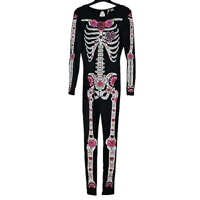 Day Of The Dead Senorita Bones Mexican Halloween Costume Women's S Fancy Dress • $29.95