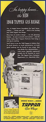 Vintage 1947 For 1948 TAPPAN Gas Range Oven Kitchen Appliance 40's Print Ad • $12.95