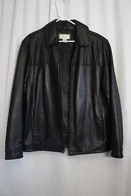 Merona Men's M Black Leather Jacket • $6.50