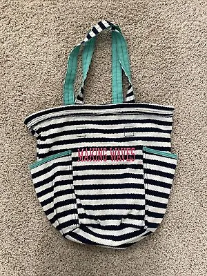 £33.97 • Buy Thirty One Retro Metro Organizing Tote Bag Retired Navy Wave Embroidered