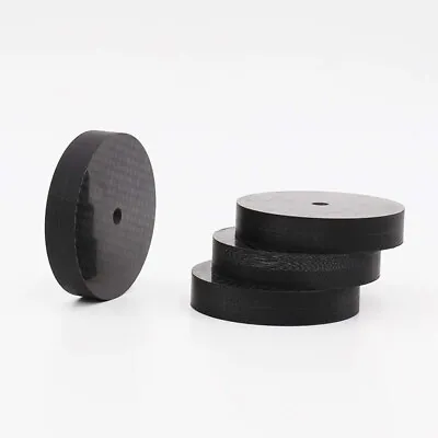 4PCS Carbon Fiber Hifi Speaker Isolation 40x10mm Spike Base Pad Shoe Feet Cone • $14.10