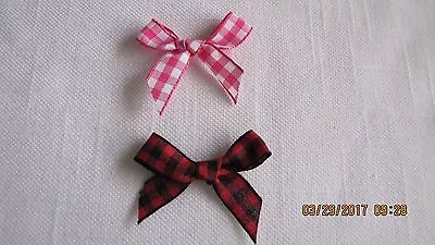 Mini Grosgrain Gingham Bows - 10 Count • $1.50