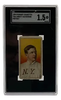 Christy Mathewson NY Giants 1909 Piedmont Cigarettes T206 Card SGC Graded FR 1.5 • $1399