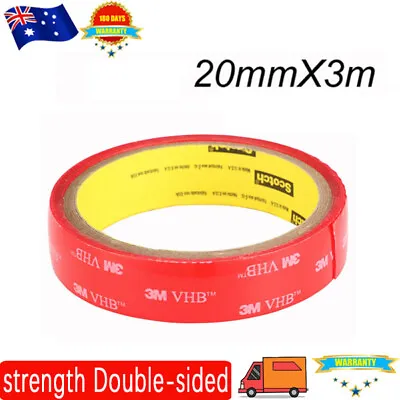 VHB High Strength Clear Transparent Acrylic Adhesive Tape Double-sided 20mmx3M • $8.66