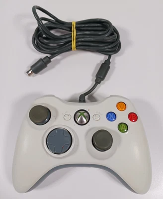 $7.95 • Buy Microsoft XBOX 360 PC White Wired OEM Controller - NOT WORKING For Parts/Repair