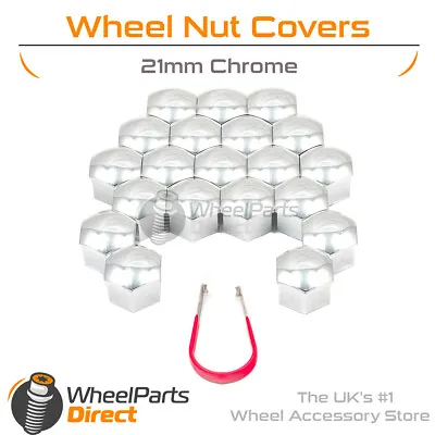 Chrome Wheel Nut Bolt Covers 21mm GEN2 For Mazda MPV [Mk2] 99-06 • $18.94
