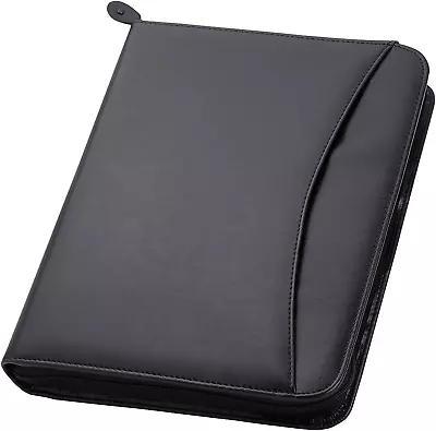 3-Ring Zipper Business Leather Portfolio Folder 1.25 3-Ring Binder • $45.45