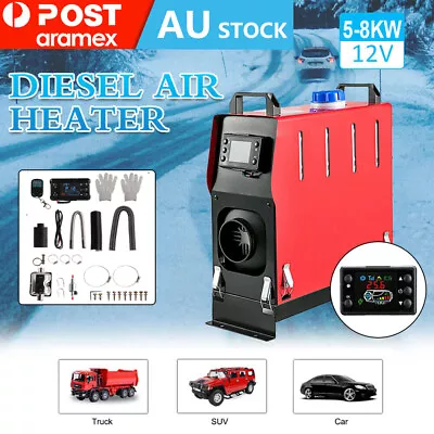 5-8KW 12V Portable Diesel Air Heater Thermostat Deisel Caravan Motorhome Trailer • $116.66