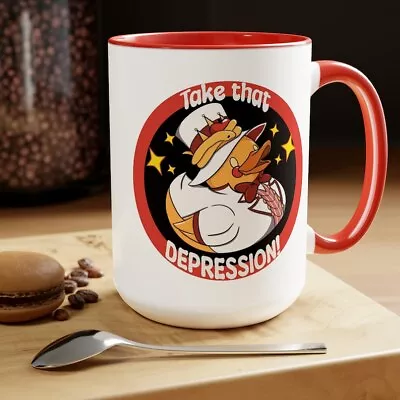 TAKE THAT DEPRESSION Inspired Mug Hazbin Hotel Coffee Mug Lucifer Coffee Mug • £28.94