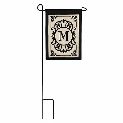 Evergreen Cambridge Monogram Garden Applique Flag Letter M 18'' X 12.5'' Inche • $18.99