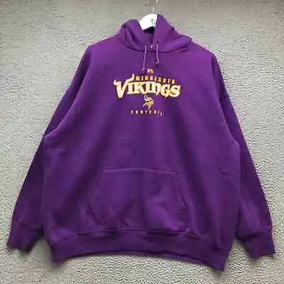 Vintage Minnesota Vikings Sweatshirt Hoodie Men's XXXL Long Sleeve NFL Purple • $34.99