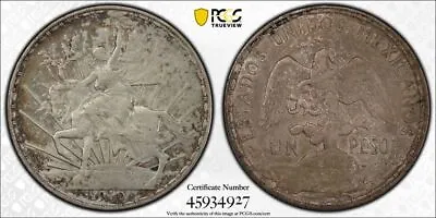 1910 PCGS XF40 | MEXICO - Silver One Un Peso  Cry For Independence  Coin #41267A • $449.95