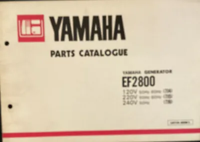 Yamaha Genuine-parts Book  EF2800 GENERATOR  1980 • $19.43