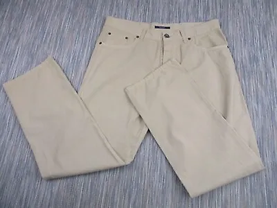 Gant Chino Trousers Mens W34 L30 Cotton Regular Fit Beige Jason Normal Waist • £21.63