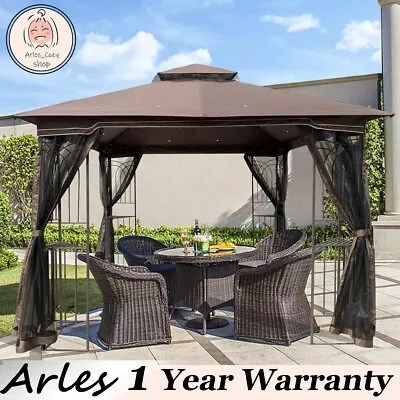 10x10 FT Outdoor Patio Gazebo Canopy Tent Ventilated Double Roof & Mosquito Net • $105