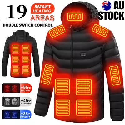 Heated Warm Vest Winter Warm Electric USB Jacket Heating Coat Thermal Men Women • $77.12