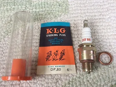 Vintage Classic Motorcycle KLG DF 80  Spark Plug Motor Cycles Scooters Mopeds • $6.22