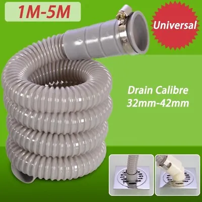 1M-5M Drain Waste Hose Extension Pipe Kit Universal Washing Machine Dishwasher • £5.82