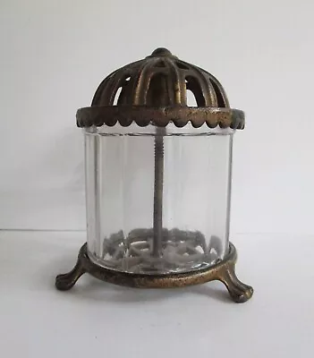 Vintage Arcade Cast Iron And Paneled Glass Crystal Bank Still Bank 1920s • $65