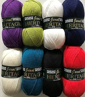 WOOLCRAFT JAROL HERITAGE Double Knitting Wool 100GRM Ball 55% Wool Very Soft • £3.79