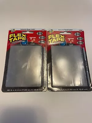 Flex Tape Mini 3x4 Clear Waterproof Tape 2 Packs Of 2 Tape TFSCLRMINI • $11.88