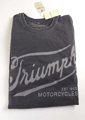 Lucky Brand Crewneck Vintage Burnout Crew Triumph Motorcycle Sweatshirt NWT $79 • $61.61