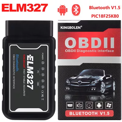 Bluetooth OBD2 OBDII Car Diagnostic Scanner Auto Fault Code Reader Tool ELM327 • $9.95