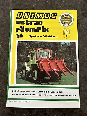 Unimog MB Trac Leaflet.. 1980s Classic Tractor Farming Forestry • £12.50