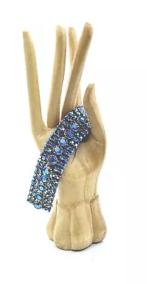 Vintage 1960s Juliana Blue Aurora Borealis Rhinestone Bracelet • $28