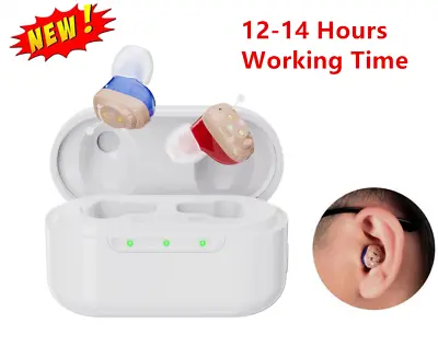 1 Pair Mini Hearing Aids Digital Invisible In Ear Sound Voice Amplifier Enhancer • $53.19