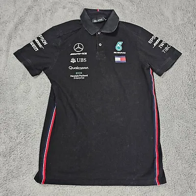 Mercedes Shirt Mens Medium Black Polo AMG Motorsports Petronas Formula One • $29.99
