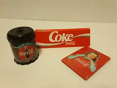 Vintage Coca Cola Merchandise - Menu Stand Pencil Sharpener Magnet 1990s Rare • £4.99