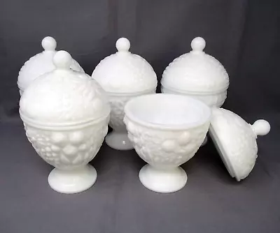 Vintage Milk Glass Candy Dish Lidded Trinket Candle Holder Avon Table Home Decor • $34.99