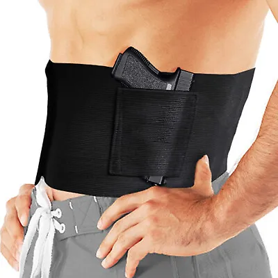 Tactical Belly Band Holster Belt Gun Holster Concealed Carry Pistol W/Mag Pouch • $10.55