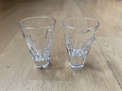 Set Of 2 X Stuart Crystal Jasper Conran 'Ice' Shot Glasses • £50