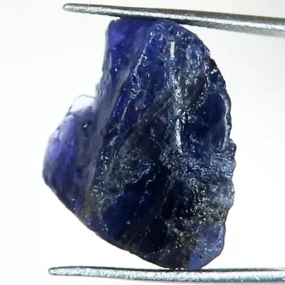 38.10 Cts Untreated Blue TANZANITE Rough Tanzania Rough Stone 18x21x11 Mm Mi_02 • £10.79