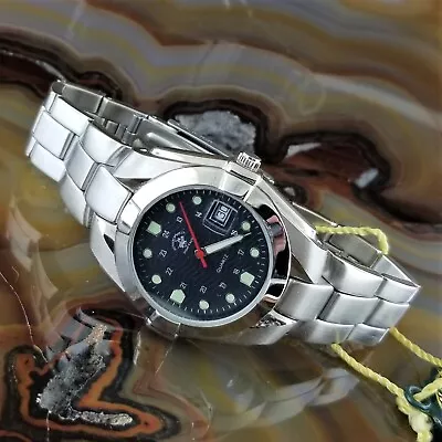 POLO GMT Stainless Steel Watch With Date • $47.50