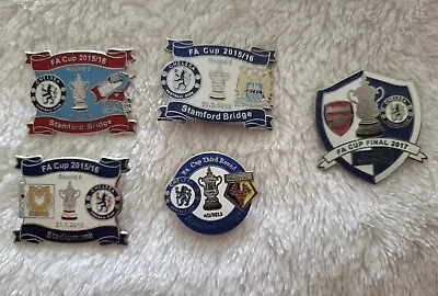 Chelsea Fa Cup Pin Badges X 5 • £5