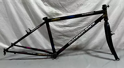 Vintage 1992 Diamondback Sorrento 15  C-T CrMo Black Splatter Paint Mtn Frame • $134.95