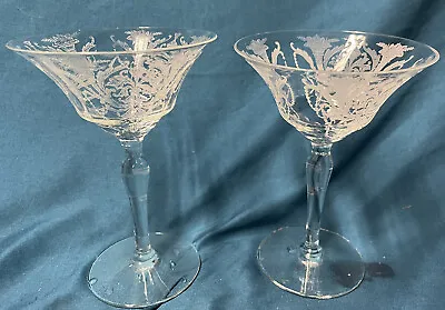 $22 • Buy Pair Of Morgantown Milan 5 7/8  Champagne/Tall Sherbets Mint Condition