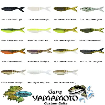 Gary Yamamoto Zako (134-06) Swim Bait Chatterbait 4 Inch Trailer Any 27 Colors • $10.99