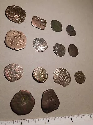 $44.95 • Buy 1500s Or Earlier Spanish Coins, Treasure Of 14 Pieces !!