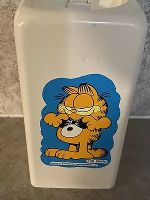 Vintage Garfield In Bow Tie Dixie Cup Countertop Dispenser 1978 Plastic   (A) • $12