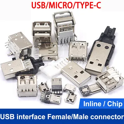 USB Female/Male-type-c Interface Square Port MICRO-Socket A Type B- MINI-USB • £1.98