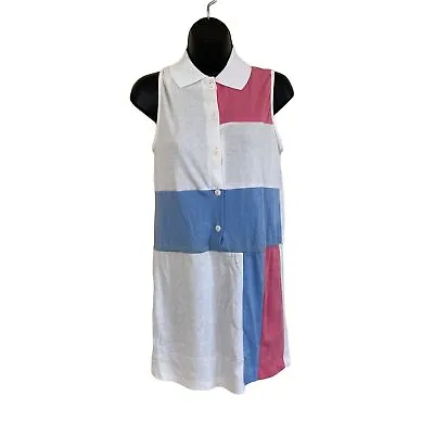 Fives Court Tennis Dress Vintage Y2K /White / Pink / Baby Blue / Size Large • $18.69