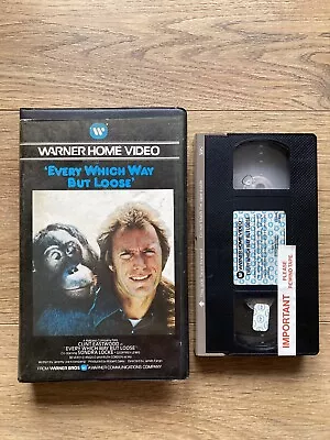 Original Warner Rare Pre-Cert Every Which Way But Loose Ex-Rental VHS • £14.99