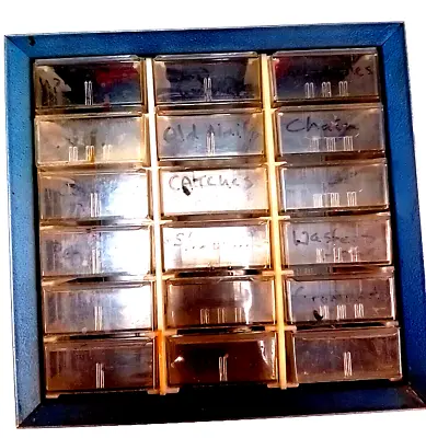Akro Mils Storage Bin Cabinet Tool Organizer For Nails Screws Drawers Vintage • $15.43