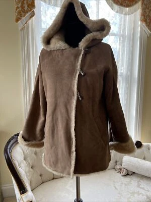 £250 • Buy Celt Celtic And Co Real Sheepskin Hoodie Duffel Coat Jacket 8 10
