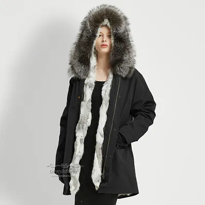 Fur Lined Parka With Fur Collar Winter Coat Winter Jacket • £368.92